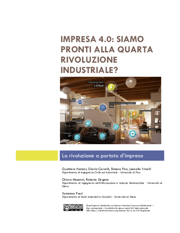 First page of “Impresa 4.0: Siamo pronti alla quarta rivoluzione industriale?”