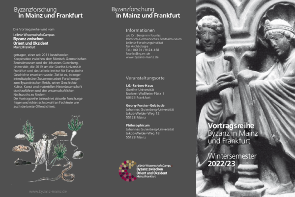 First page of “Lecture Series Byzanz in Mainz and Frankfurt (Winter 2022/2023)”