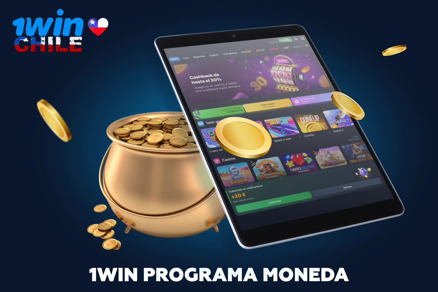 Los usuarios chilenos de 1win tienen la oportunidad de participar en el programa de fidelización 1win Coin, donde pueden ganar monedas y canjearlas por dinero