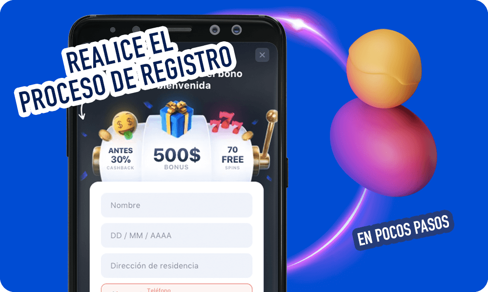 Realice el proceso de registro en pocos pasos en 1win