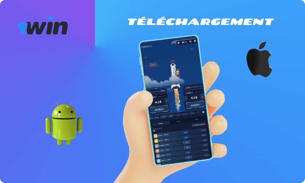 Instructions pour 1win Rocket x Apk Télécharger pour les appareils mobiles