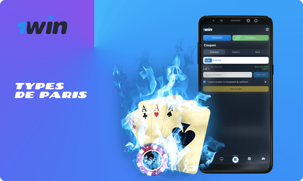 Types de paris disponibles à 1win