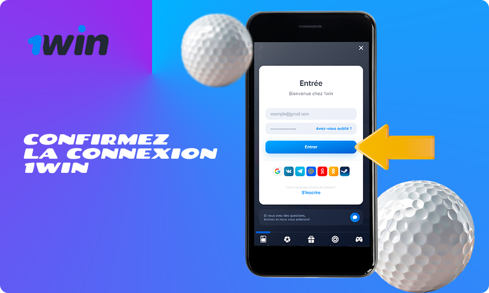 Pour vous connecter à votre compte personnel 1win du Burkina Faso, confirmez votre connexion