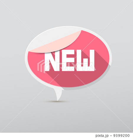 Retro 3d Pink Vector New Tag, Label 9399200