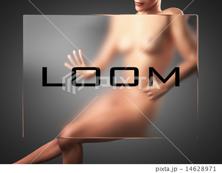 loom word on glass and woman 14628971