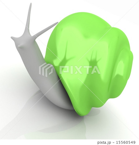 3d fantasy animal, snail on white background 15560549