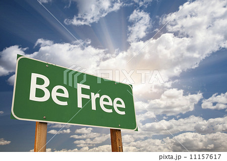 Be Free Green Road Sign 11157617