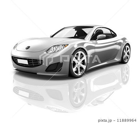 Luxury Silver Sports Car 11889964