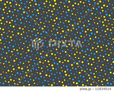 Polka dot pattern with yellow and blue circles 11834014