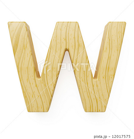 Wooden alphabet letter symbol - W 12017575