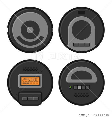 Robotic Vacuum Cleaner Icons Set. Vector 25141740