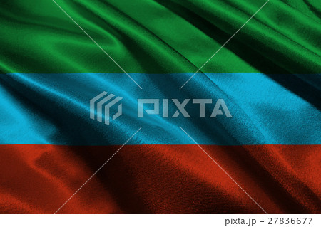 Dagestan republic flag 3D illustration symbol.  27836677