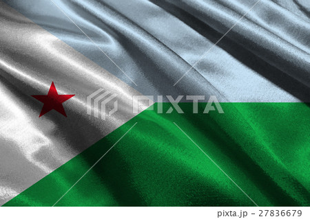 Djibouti national flag 3D illustration symbol. 27836679