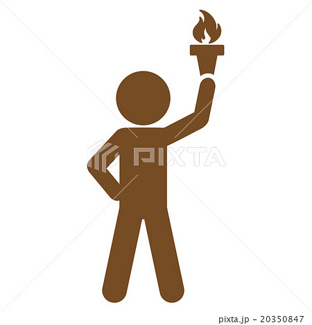 Human With Freedom Torch Icon 20350847