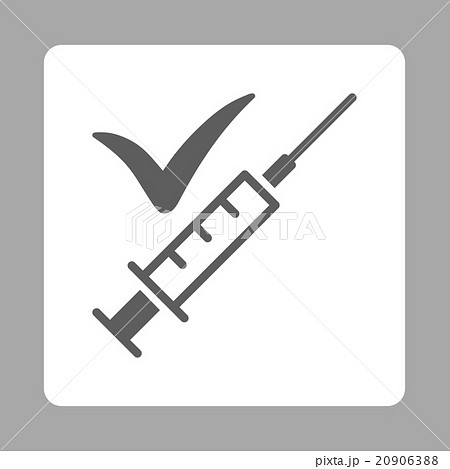 Done Vaccination Rounded Square Button 20906388