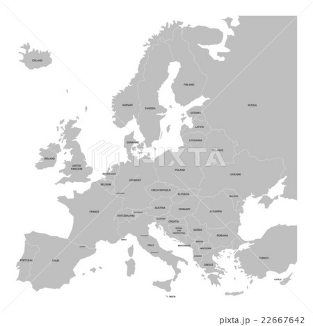 Europe map with names of sovereign countries 22667642