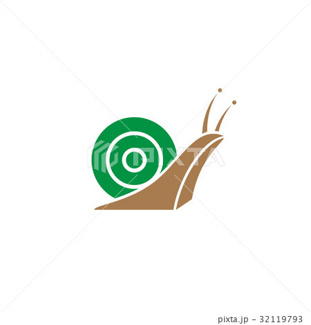 stylized silhouette of a snail 32119793