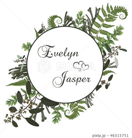 Wedding floral invitation, invite card. Vector 46315751