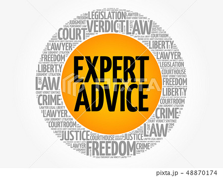 Expert advice word cloud collage 48870174