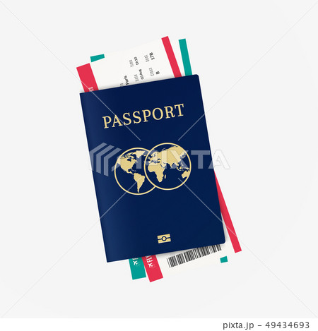 Travel by plane. Biometric passport and airline 49434693