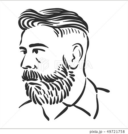 Vector illustration concept of Hipster line art illustration on white background 49721758