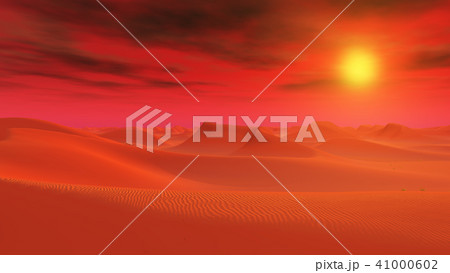 Desert landscape in a distant world 41000602