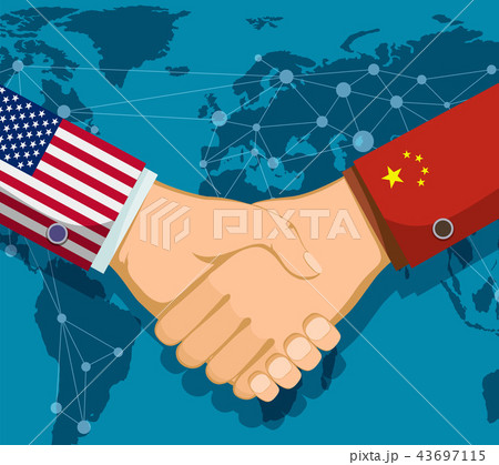 Trade war policy between the USA and China. 43697115