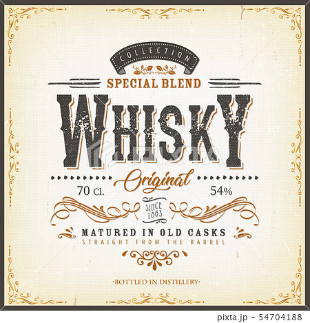 Vintage Whisky Label For Bottle 54704188