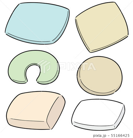 vector set of pillow 55166425