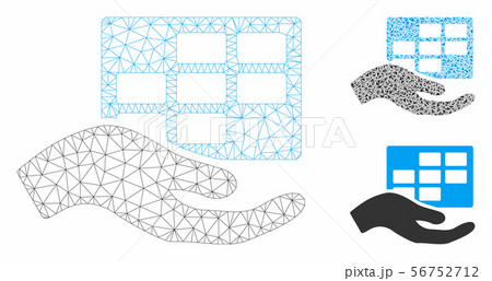 Service Schedule Vector Mesh Carcass Model and Triangle Mosaic Icon 56752712