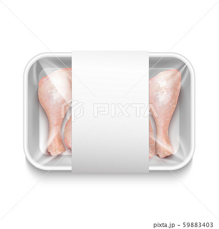 Isolated Chicken Legs Package in Realistic Style 59883403