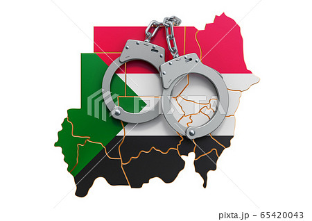 Crime and punishment in Sudan concept 65420043