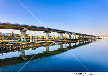 御島水域の朝風景（アイランドシティ）　【福岡市東区】 67395633