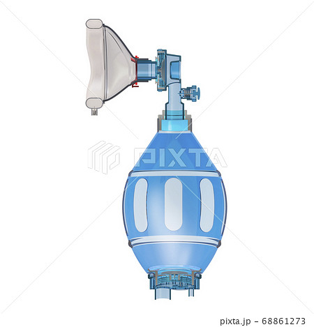 Cross-section of Bag Valve Mask, 3D rendering 68861273