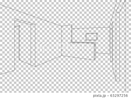 House house room indoor line drawing line vector material eps 63297256