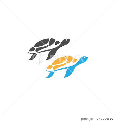 Turtle logo icon vector template illustration design concept 74772835