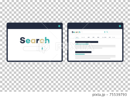 検索サイト・検索結果・SEOのイラスト素材 75539793