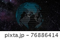 Big data 3d Earth. Binary code surrounding globe rotating. Retro digital Earth. Digital data globe,abstract 3D rendering of data network surrounding planet earth. Earth View From Outer Space 76886414