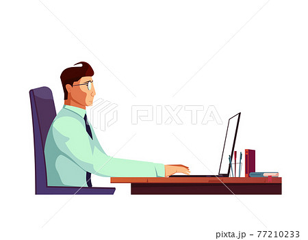 Man Studying Illustration 77210233