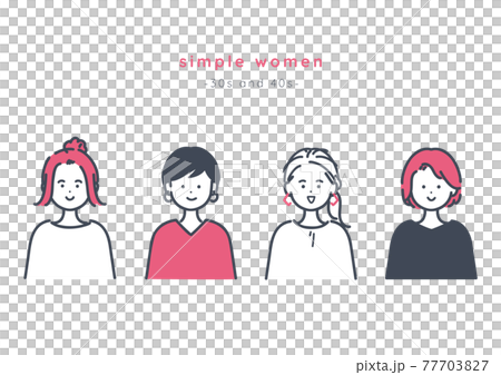 Female icon illustration material 77703827