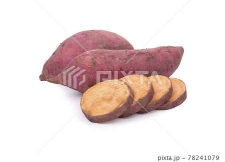 Sweet potato isolated on white background 78241079