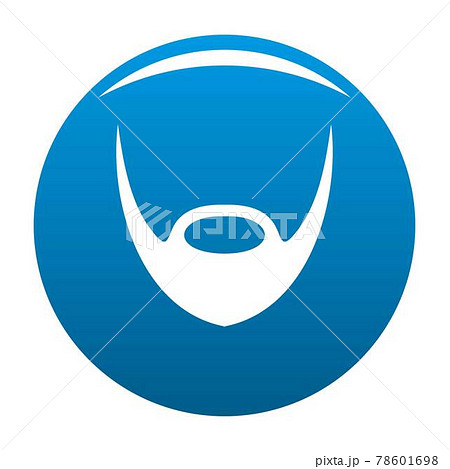 Oval beard icon blue vector 78601698