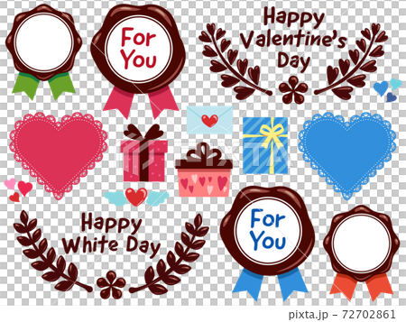 Valentine's Day and White Day Material Set 72702861