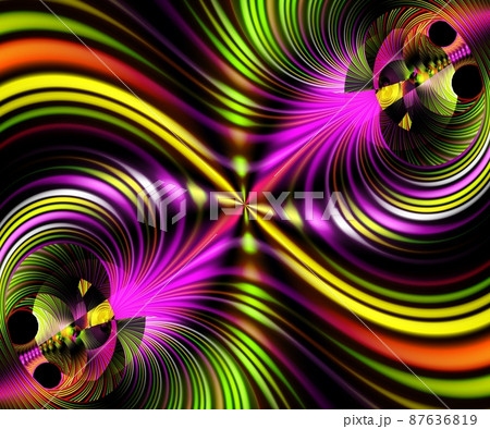 Computer generated abstract colorful fractal artwork 87636819