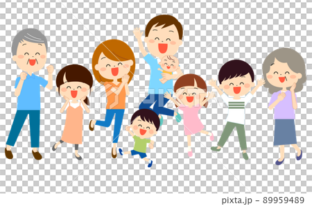 A big family who is overjoyed 89959489