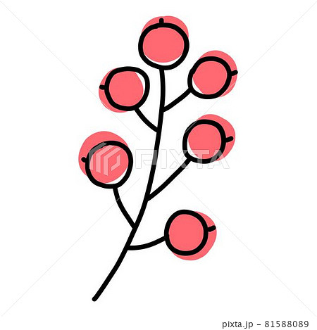 Berry plant icon outline hand drawn vector. Fruit tree food 81588089