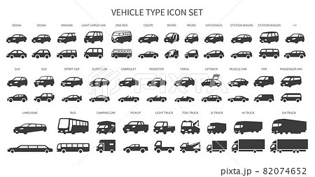 様々な車両アイコンセット 82074652