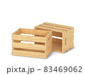 Empty wooden crate box 83469062