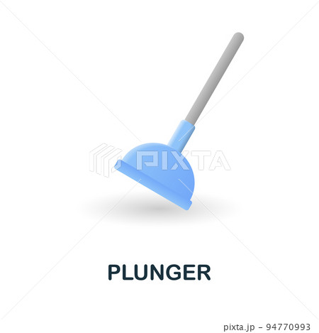 Plunger icon. 3d illustration from cleaning collection. Creative Plunger 3d icon for web design, templates, infographics and more 94770993