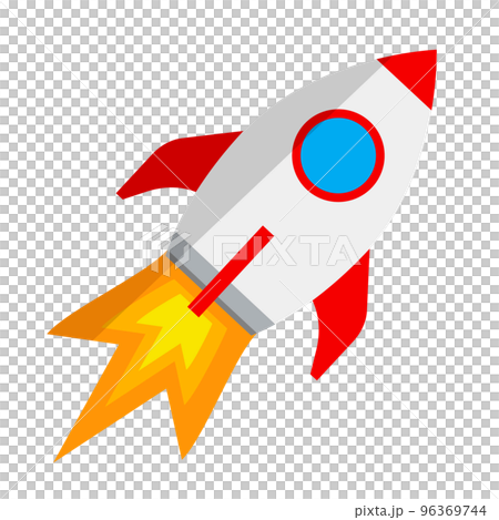 Launched rocket icon. fire and missiles. vector. 96369744